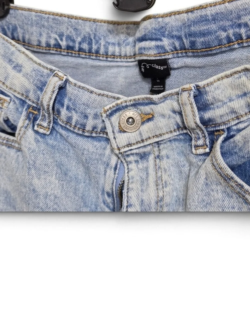 Light Blue Kid's Size 14 Straight-Leg Jeans 